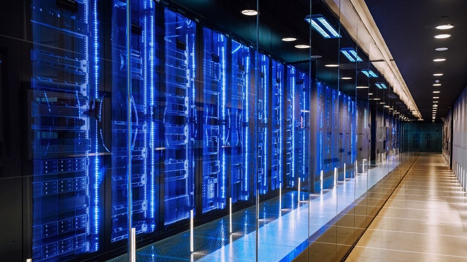 Sala de servidores de red de equipos de una empresa