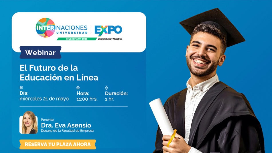 Eva Asensio, decana de Economía y Empresa de UNIR, dictó una conferencia sobre 'El futuro de la educación en línea'.